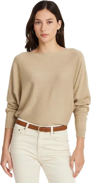 Свитер LAUREN Ralph Lauren Cotton-Blend Dolman-Sleeve Sweater, цвет Birch Tan