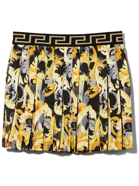 Versace Kids плиссированная юбка с узором