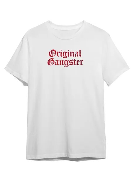 Футболка унисекс Каждому Своё Original Gangster/Гангстер/OG STGO10GR белая 2XL