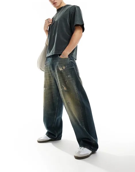 Джинсы Pull&Bear Super Baggy, темно-синий