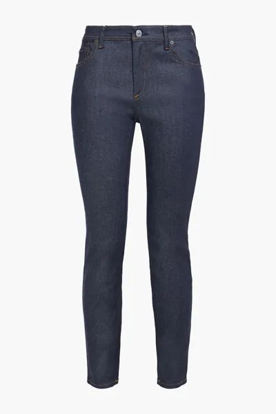 Укороченные джинсы скинни Peg с высокой посадкой Acne Studios, синий