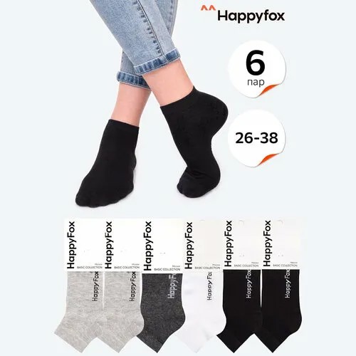 Носки Happyfox Школа 2024, размер 16-18, , белый, синий, серый