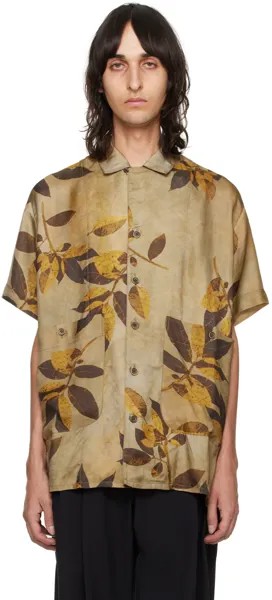 Светло-коричневая махровая рубашка Uma Wang, цвет Tan/Brown