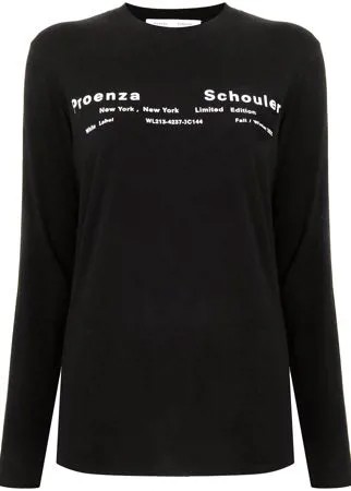 Proenza Schouler White Label футболка с длинными рукавами и логотипом