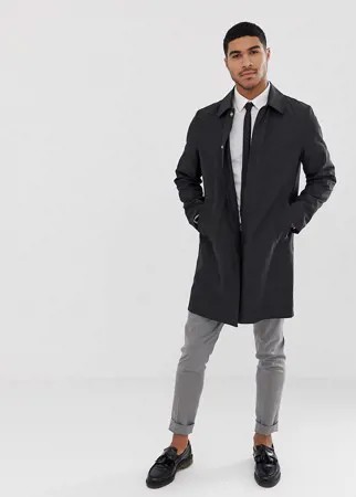 Черный водонепроницаемый тренч ASOS DESIGN-Черный цвет