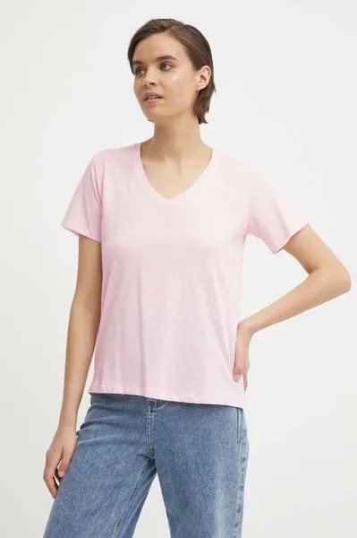 Хлопковая футболка Pepe Jeans, роза