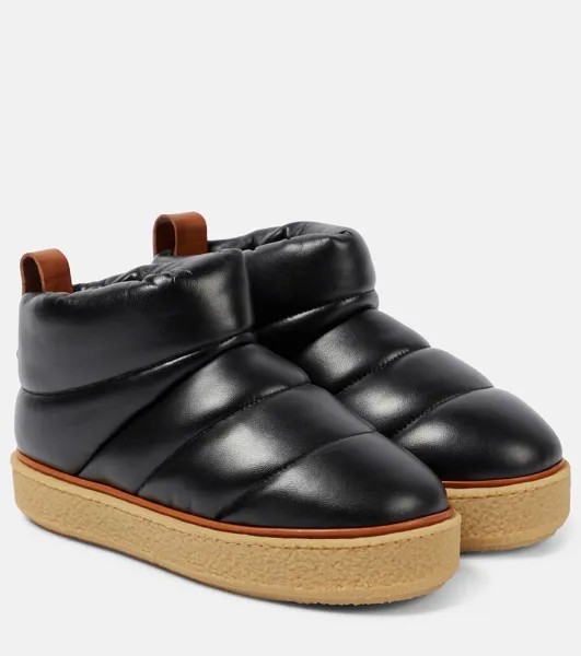 Утепленные кожаные ботильоны Isabel Marant, черный