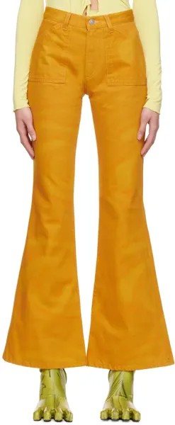 Желтые расклешенные джинсы Mom AVAVAV