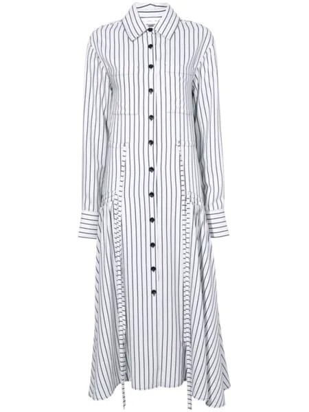 Proenza Schouler White Label платье-рубашка Bonnie с кулиской, белый