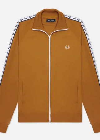 Мужская олимпийка Fred Perry Laurel Wreath Tape Track, цвет коричневый, размер XL