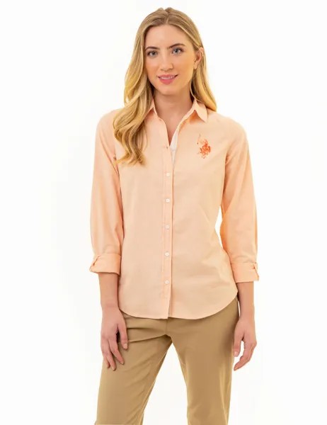 Рубашка U.S. Polo Assn. Oxford, персиковый