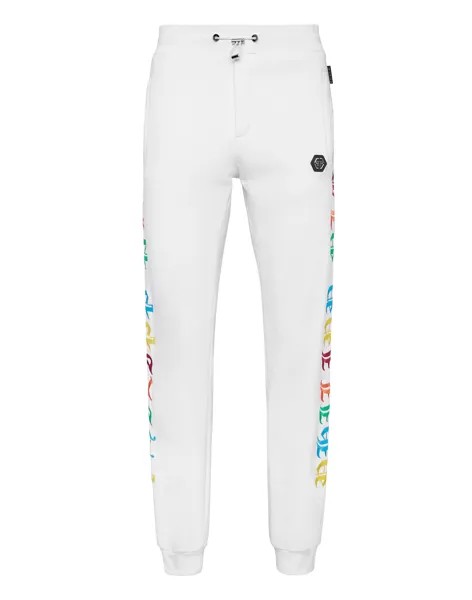 Брюки для бега Gothic Plein Philipp Plein, цвет White / Multicolored