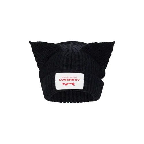 Шапка бини Charles Jeffrey Loverboy Chunky Ears для мужчин и женщин, размер Onesize, черный