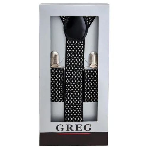 Подтяжки GREG, подарочная упаковка, для мужчин, черный
