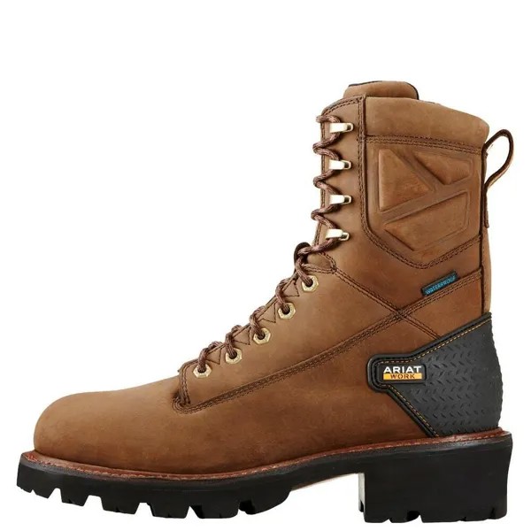 Ariat Work POWERLINE 8 H20 Mens Brown 10018563 Водонепроницаемые сапоги Vibram Outsole