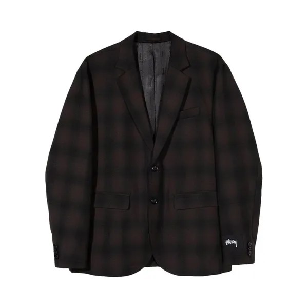 Пальто Stussy Shadow Plaid Sport Coat, черный
