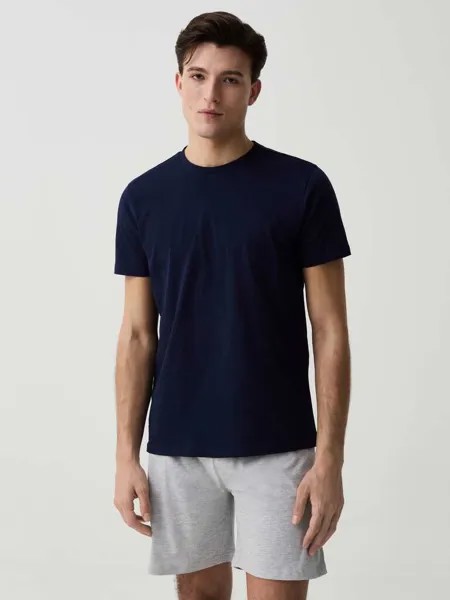 Короткая пижама из органического хлопка Ovs, цвет blue/grey