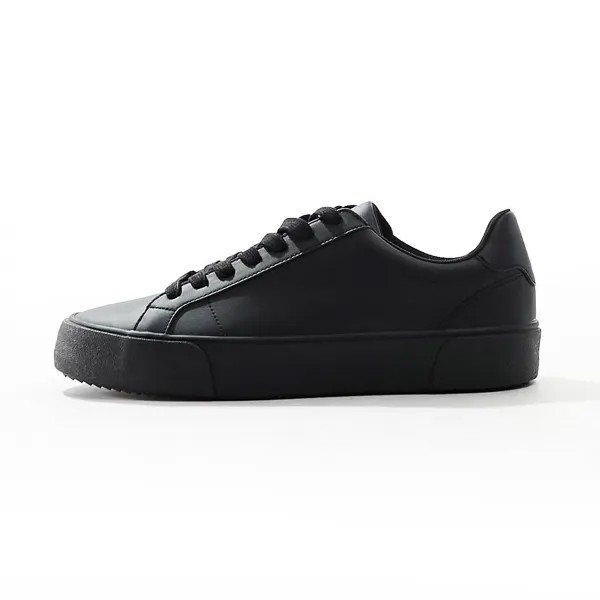 Кеды Pull&Bear Basic Lace Up, черный