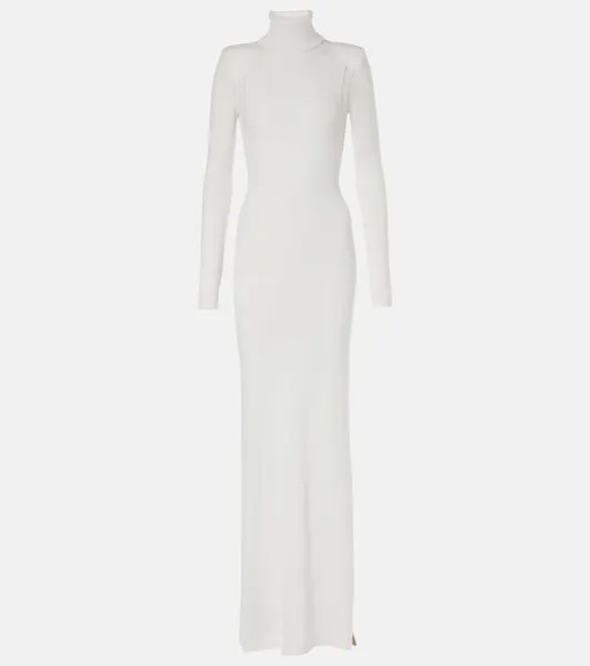 Кашемировое платье макси Tom Ford, белый