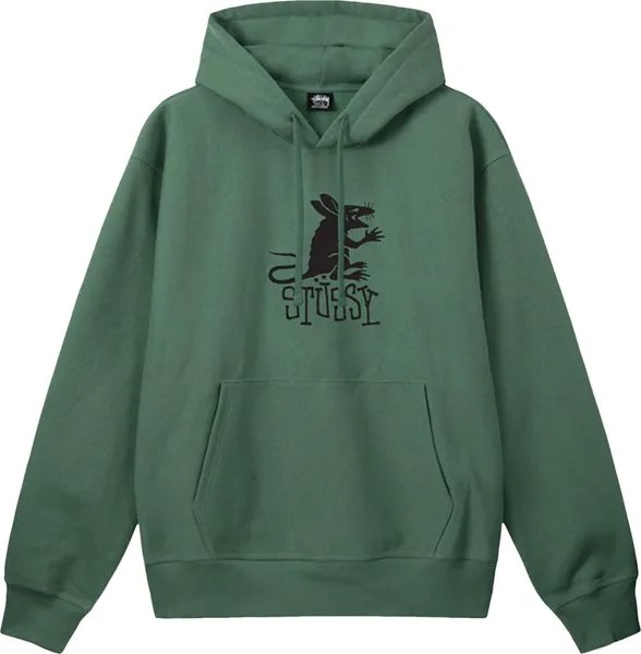 Худи Stussy Rat Hoodie 'Green', зеленый