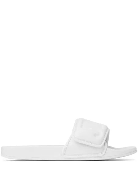 Jimmy Choo шлепанцы Fitz/M с тисненым логотипом, белый