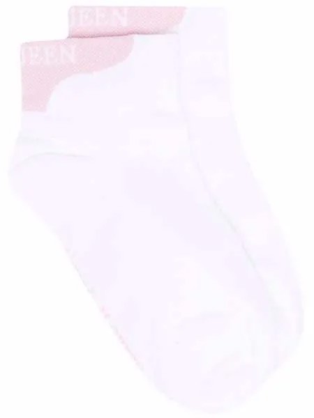 Alexander McQueen носки вязки интарсия с логотипом