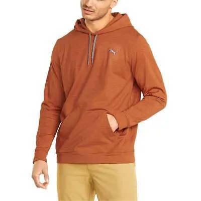 Puma Cloudspun Progress Golf Pullover Hoodie Mens Brown Casual Athletic Outerwea