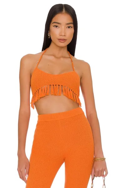 Топ Lovers and Friends Devitta Crop w/ Fringe, цвет Tangerine