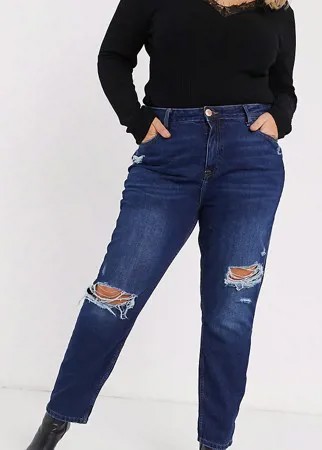 Темно-синие джинсы в винтажном стиле River Island Plus-Синий
