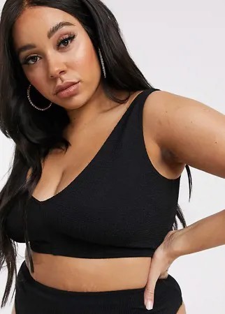Черный бикини-топ от комплекта ASOS DESIGN curve-Черный цвет