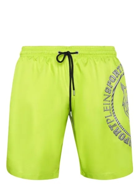 Plein Sport плавки-шорты с логотипом, желтый