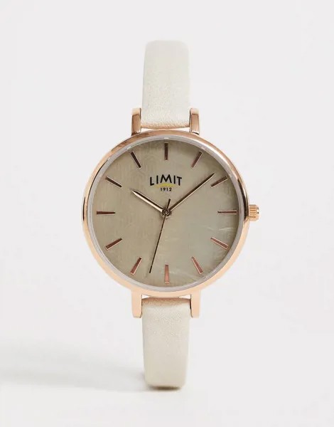 Часы с серым ремешком из искусственной кожи Limit-Серый