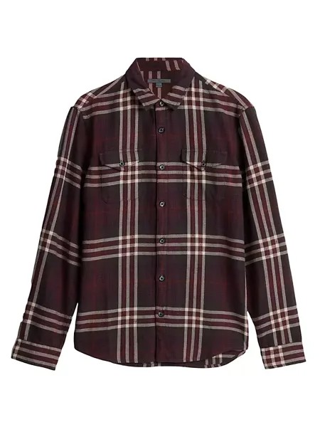 Клетчатая рубашка Dale John Varvatos, цвет merlot