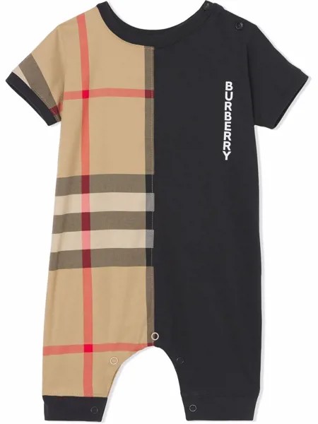 Burberry Kids ромпер в клетку Vintage Check