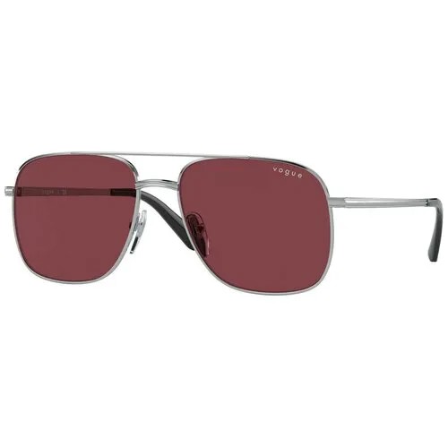 Солнцезащитные очки Vogue eyewear, квадратные, оправа: металл, с защитой от УФ, для женщин, серебряный