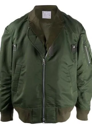 Sacai многослойный бомбер на молнии