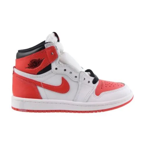 Детские кроссовки Air Jordan Retro 1 High OG (PS) бело-красные AQ2664-161