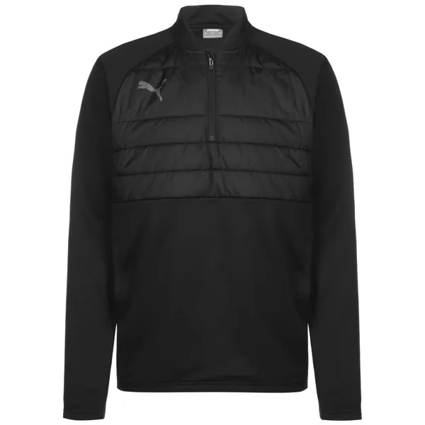 Лонгслив Puma individualLIGA Hybrid 1/4 Zip, черный