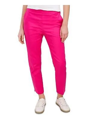 RILEY-RAE Женские розовые эластичные укороченные брюки с карманами и пуговицами, узкие прямые брюки 0