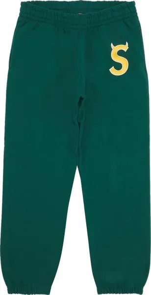 Спортивные брюки Supreme S Logo Sweatpant 'Green', зеленый