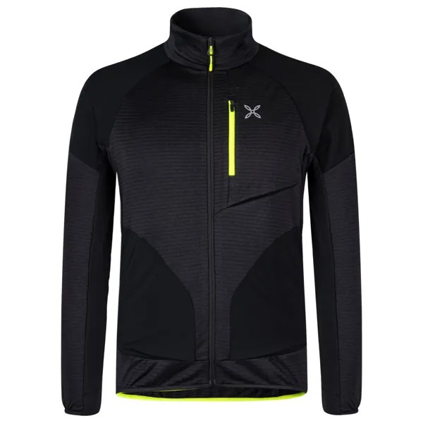 Флисовая жилетка Montura Thermal Grid 2 Maglia, цвет Nero/Giallo Fluo