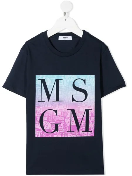 MSGM Kids футболка с короткими рукавами и логотипом