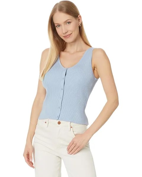 Свитер Madewell The Signature Knit Button-Front Tank, цвет Craft Blue