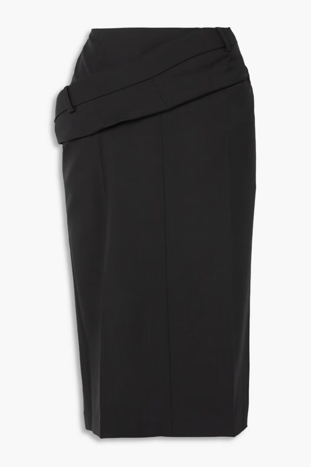 Шерстяная юбка Vela с драпировкой Jacquemus, черный
