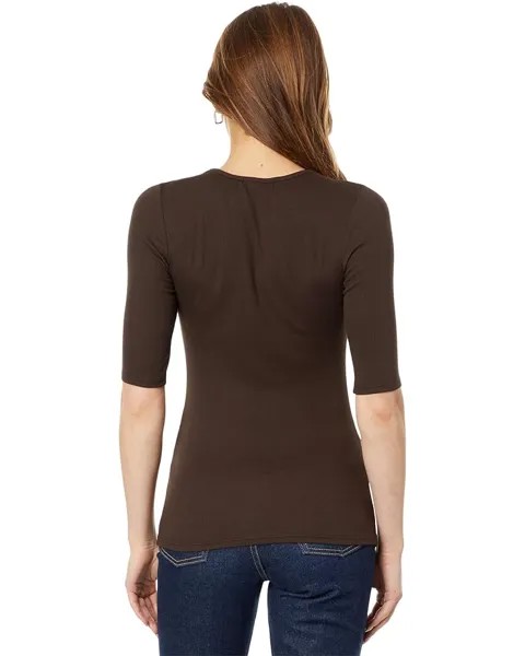 Футболка Michael Stars Tara Ultra Rib Slim Crew Neck Tee, цвет Java