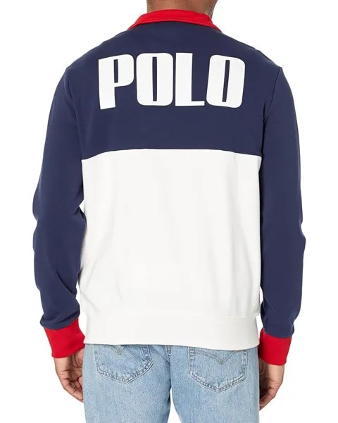 Толстовка Polo Ralph Lauren Cotton Interlock 1/4 Zip Sweatshirt, цвет Cruise Navy Multi