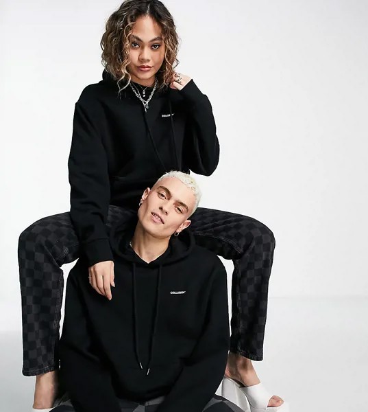 Худи черного цвета с логотипом COLLUSION Unisex-Черный
