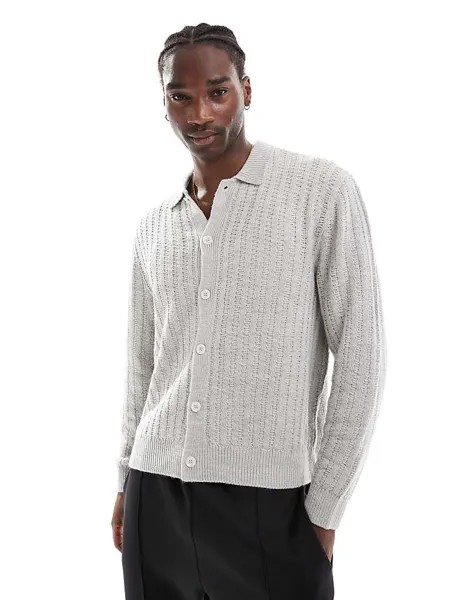 ASOS DESIGN – свободный кардиган свободного кроя, застегивающийся на пуговицы