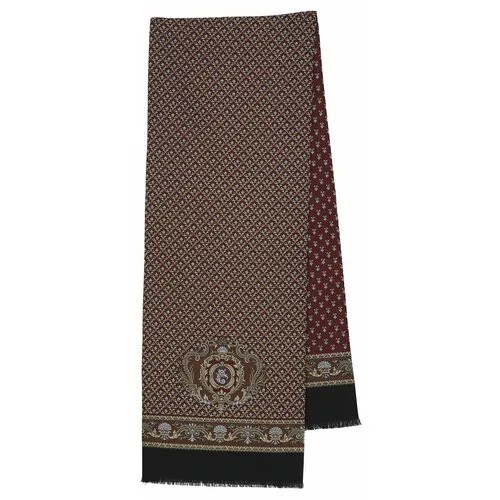 Шарф Павловопосадская платочная мануфактура,140х27 см, one size, коричневый