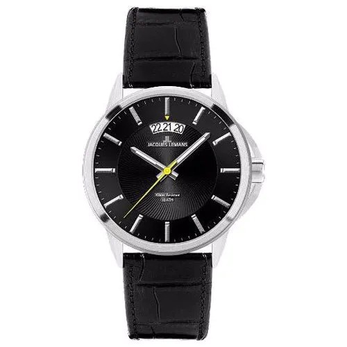 Наручные часы JACQUES LEMANS Classic 1-1540A, черный, серебряный